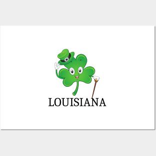 St Patrick&#39;s  Irish Shamrock louisiana, Irish Gift for Wife Posters and Art